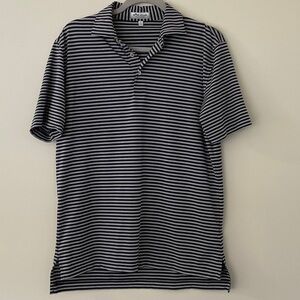 Men’s Peter Millar Summer Comfort Polo. EUC. Size S. Navy and Gray Striped